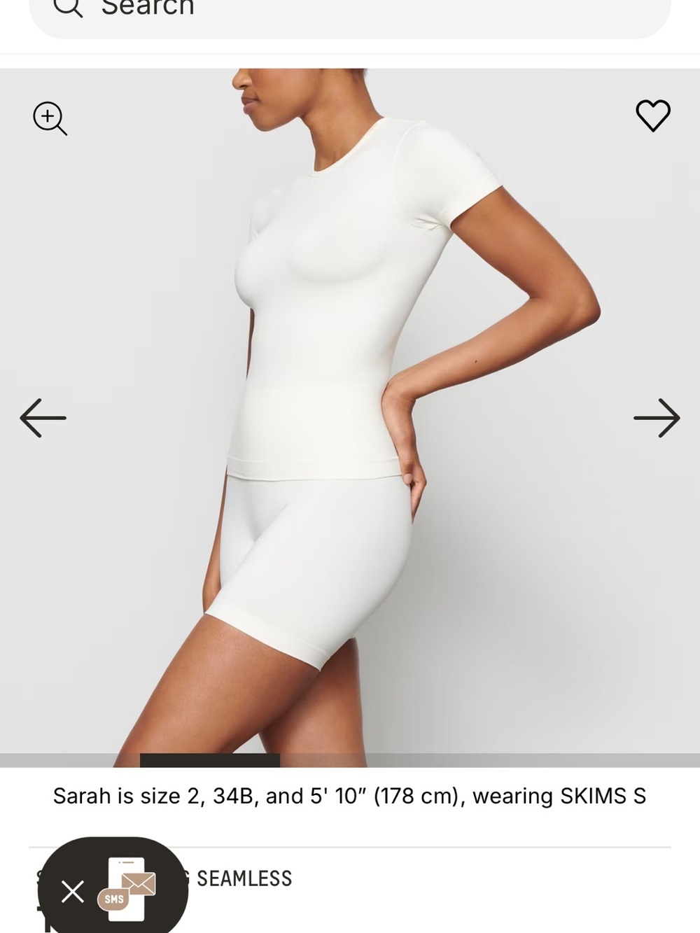 SKIMS Soft Seamless T-Shirt in XS
